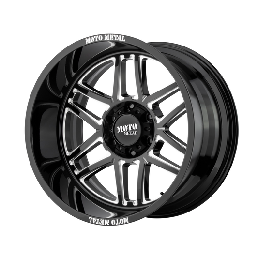 FOLSOM 20x10 8x170.00 GLOSS BLACK MILLED (-18 mm) - Tires and Engine Performance