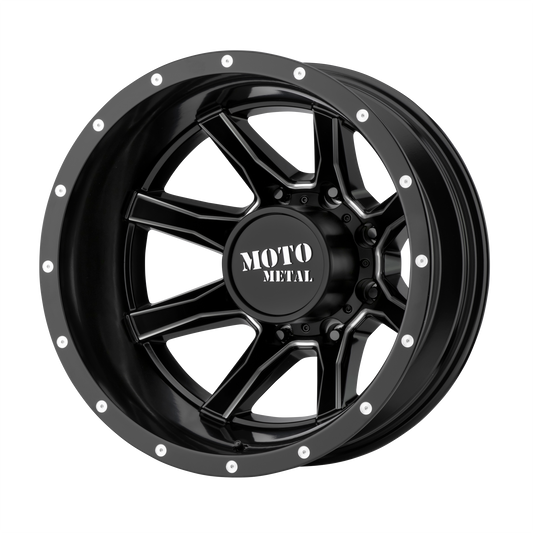 MO995 17x6.5 8x200.00 SATIN BLACK MILLED - REAR (-155 mm) - Tires and Engine Performance
