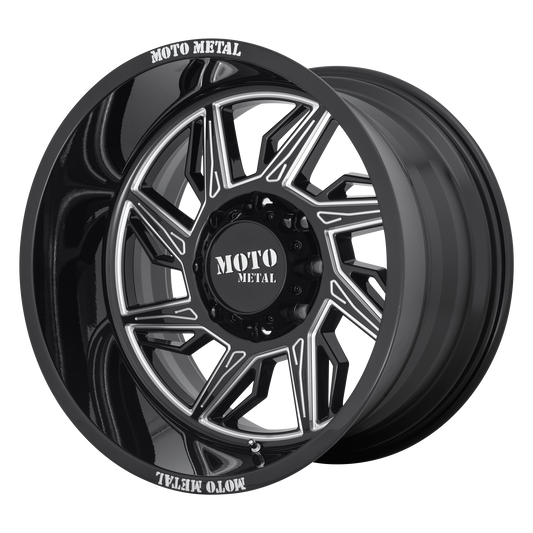HURRICANE 20x10 5x127.00 GLOSS BLACK MILLED - LEFT DIRECTIONAL (-18 mm) - Tires and Engine Performance