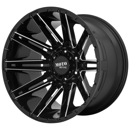 KRAKEN 22x10 8x165.10 GLOSS BLACK MILLED (-18 mm) - Tires and Engine Performance