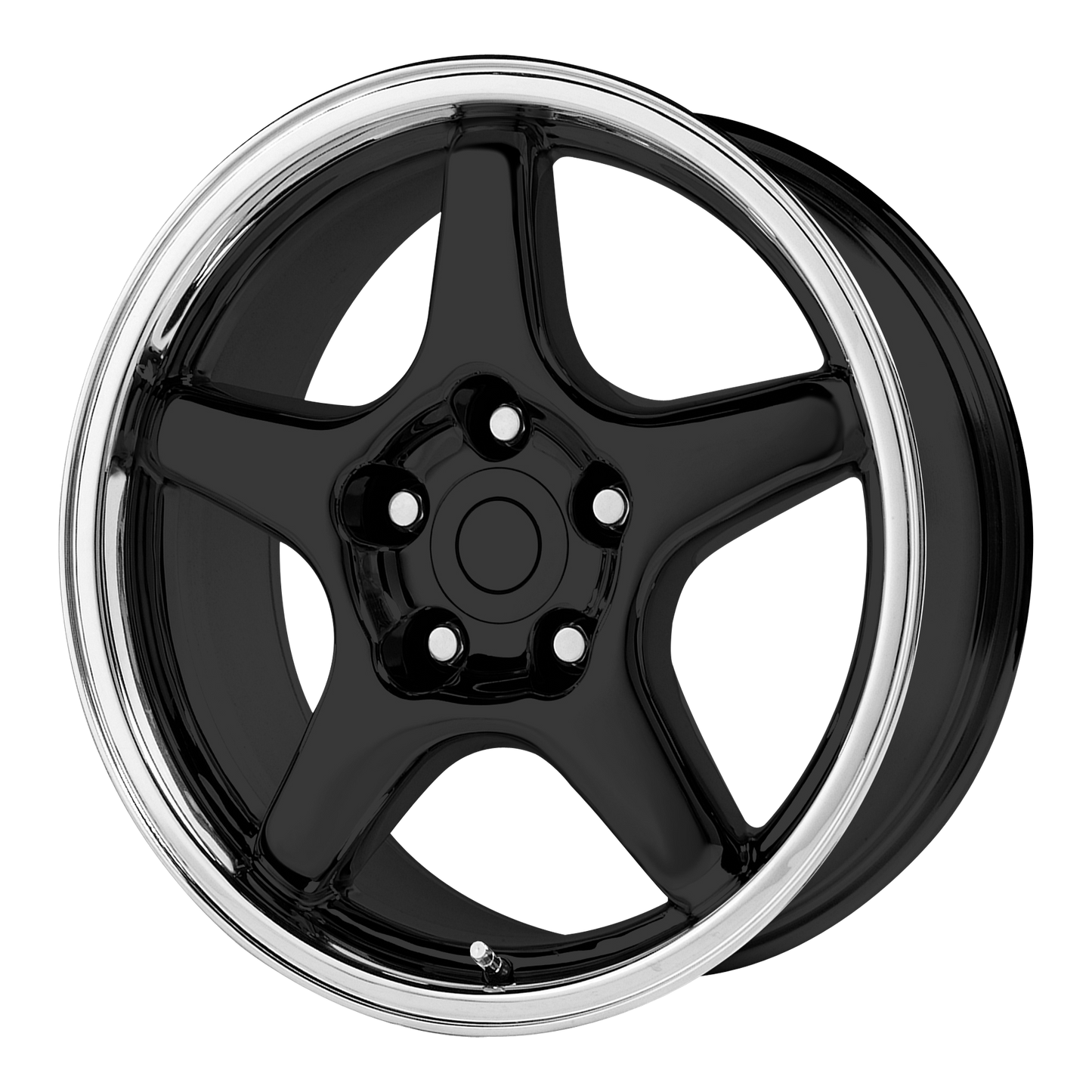 103C 17x9.5 5x120.65 GLOSS BLACK W/ MACHINED LIP (38 mm) - Tires and Engine Performance