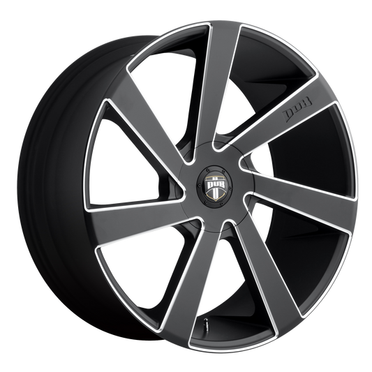 DIRECTA 22x9.5 5x114.30/5x120.00 MATTE BLACK MILLED (33 mm) - Tires and Engine Performance