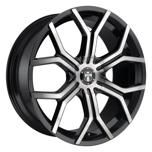 ROYALTY 22x9.5 6x135.00/6x139.70 GLOSS MACHINED DOUBLE DARK TINT (30 mm) - Tires and Engine Performance