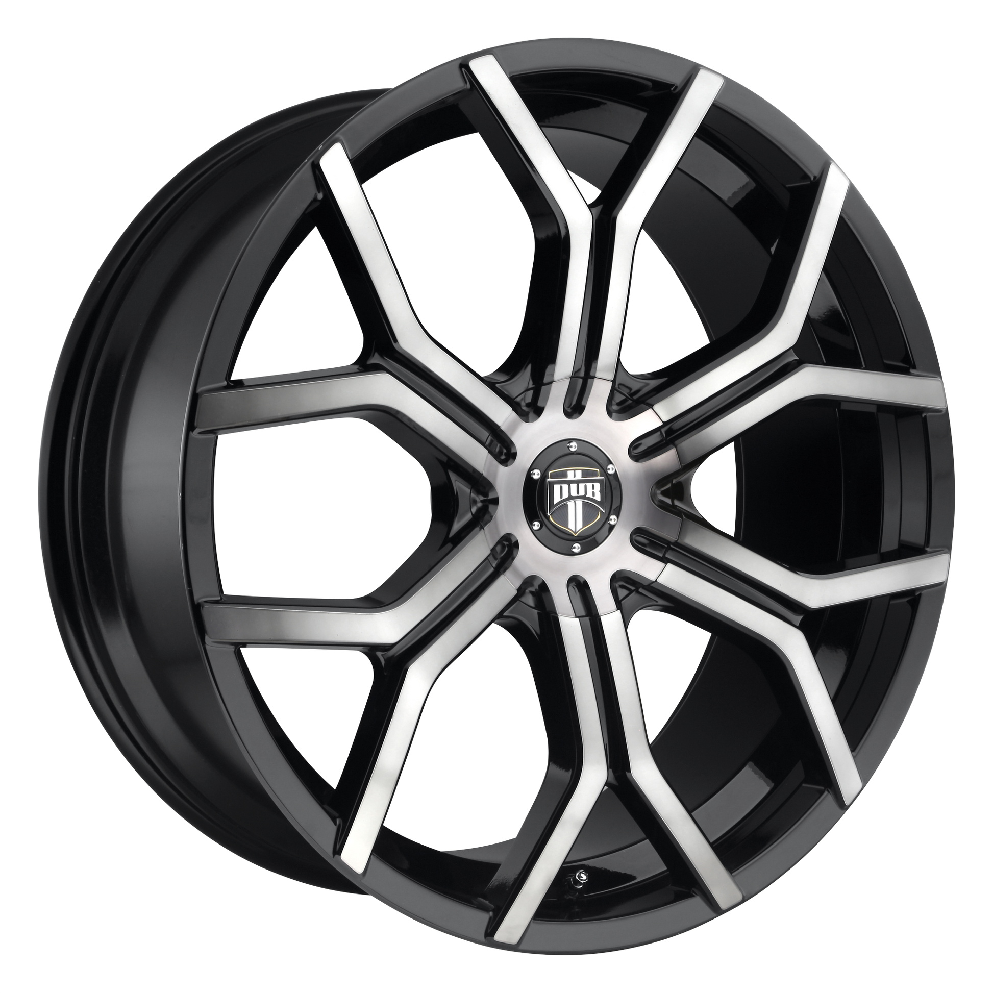 ROYALTY 24x9.5 6x135.00/6x139.70 GLOSS MACHINED DOUBLE DARK TINT (30 mm) - Tires and Engine Performance