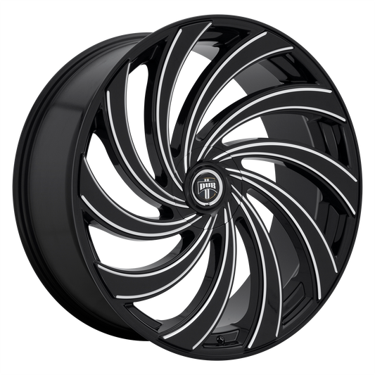 DELISH 24x9 5x114.30/5x120.00 GLOSS BLACK MILLED (25 mm) - Tires and Engine Performance