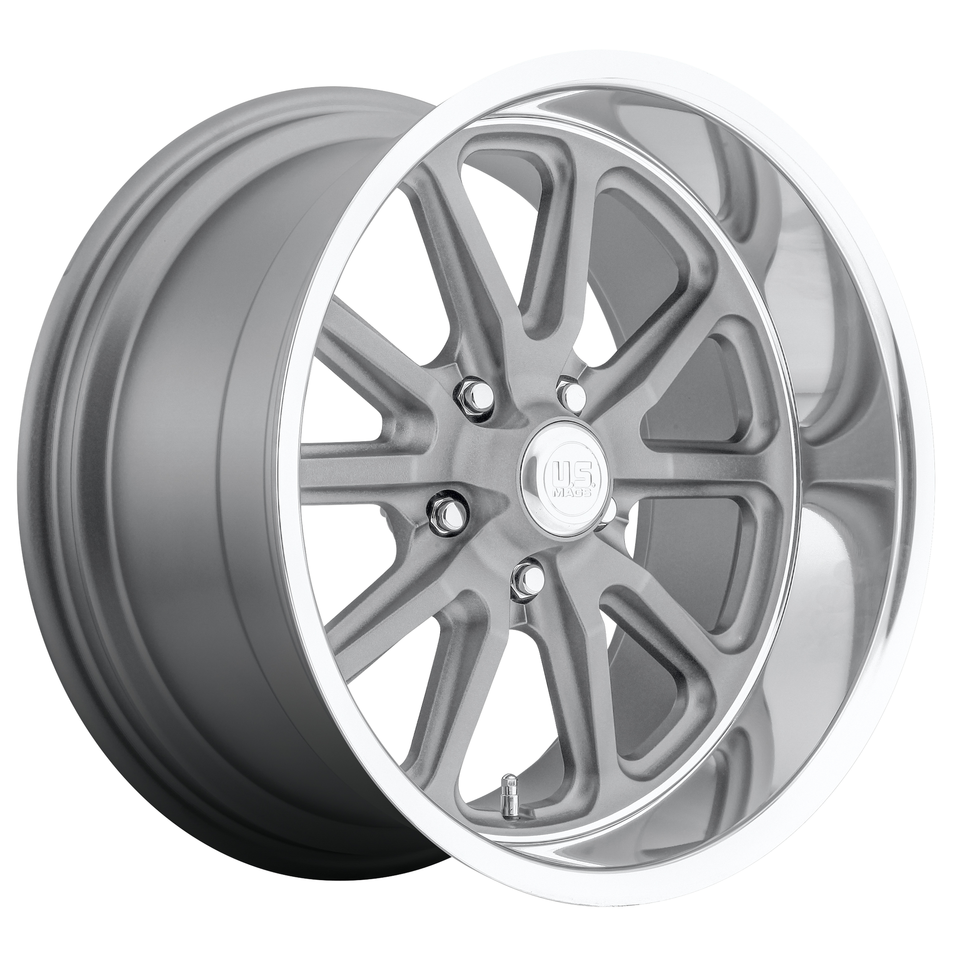 RAMBLER 20x8 5x127.00 MATTE GUN METAL MACHINED (1 mm) - Tires and Engine Performance