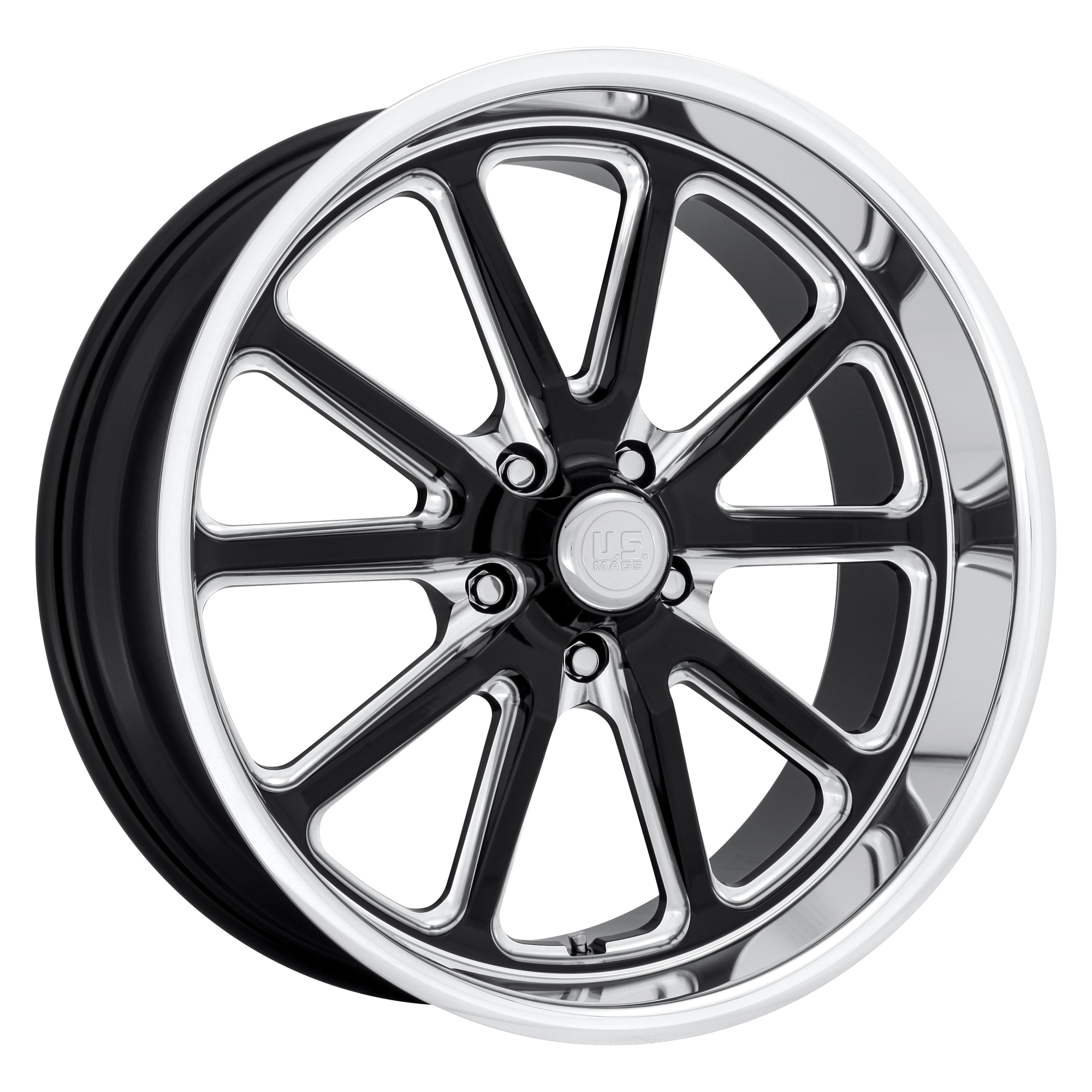 RAMBLER 17x7 5x120.65 GLOSS BLACK MILLED (1 mm) - Tires and Engine Performance