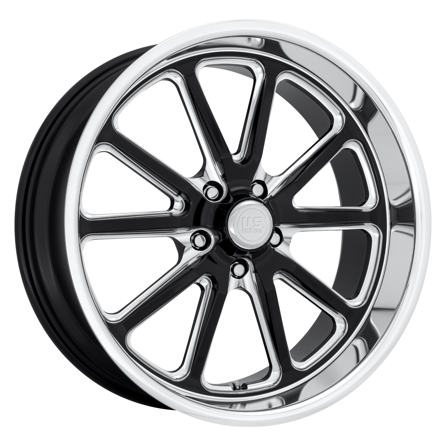 RAMBLER 17x7 5x120.65 GLOSS BLACK MILLED (1 mm) - Tires and Engine Performance