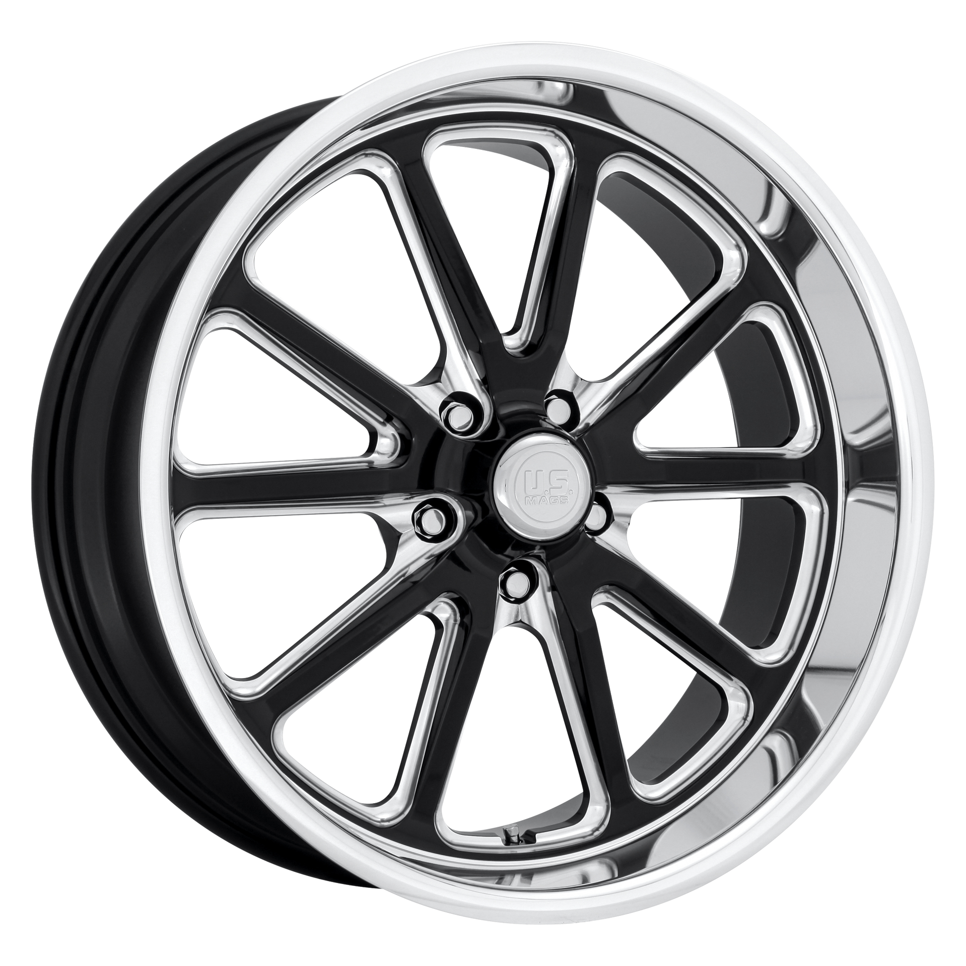 RAMBLER 18x8 5x127.00 GLOSS BLACK MILLED (1 mm) - Tires and Engine Performance