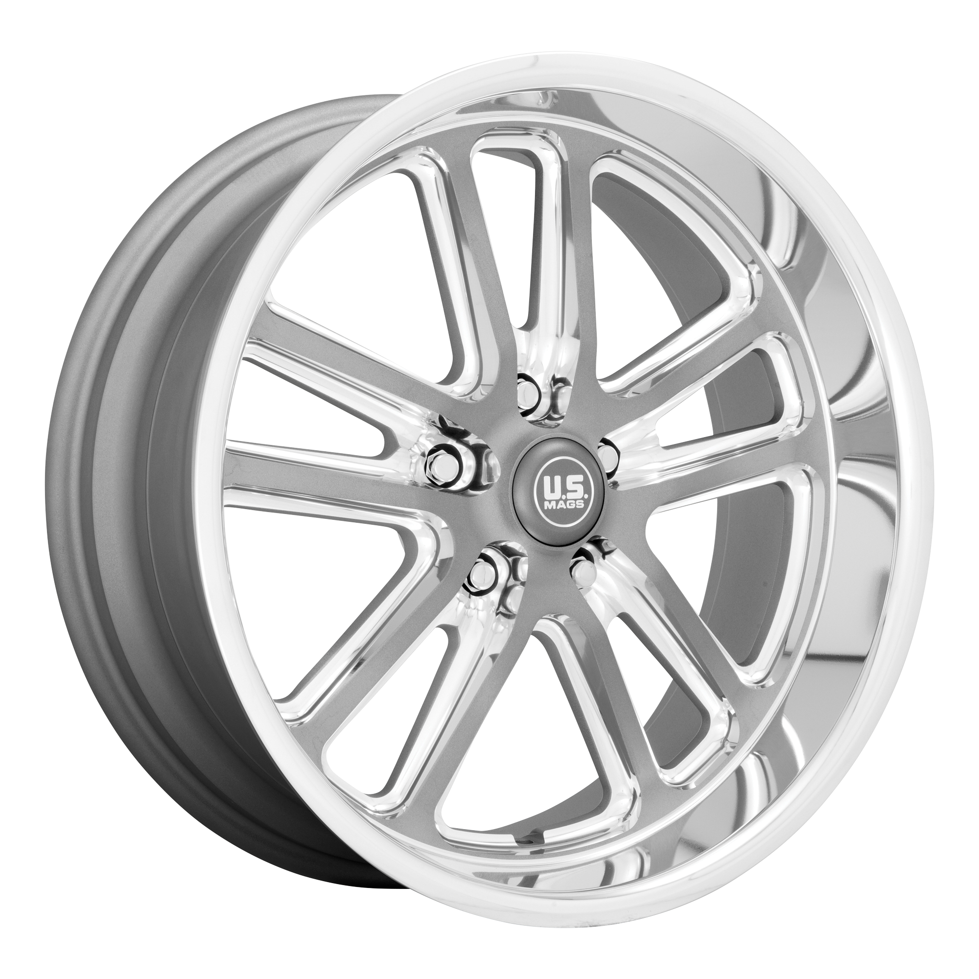 BULLET 20x8 5x127.00 TEXTURED GUN METAL W/ MILLED EDGES (1 mm) - Tires and Engine Performance