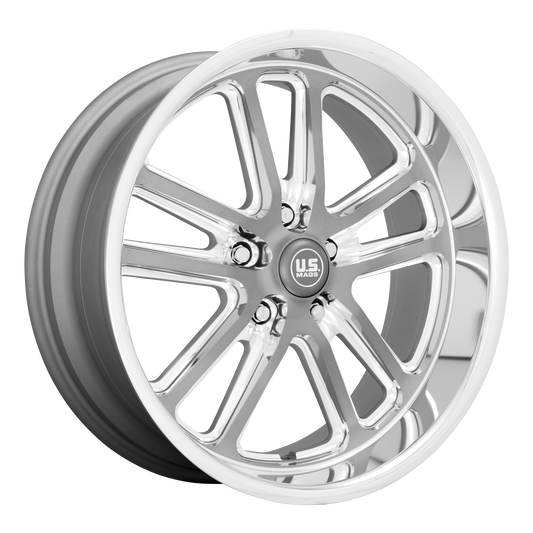 BULLET 20x9.5 5x120.65 TEXTURED GUN METAL W/ MILLED EDGES (1 mm) - Tires and Engine Performance