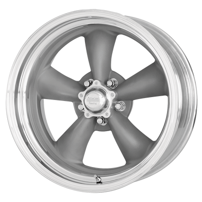 American Racing Vintage VN215 CLASSIC TORQ THRUST II 18X8 0 5X120.65 MAG GRAY MACHINED LIP