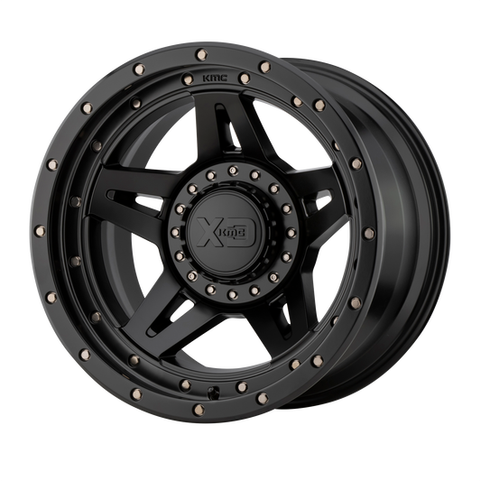 BRUTE 17x9 6x120.00/6x139.70 SATIN BLACK (-12 mm) - Tires and Engine Performance