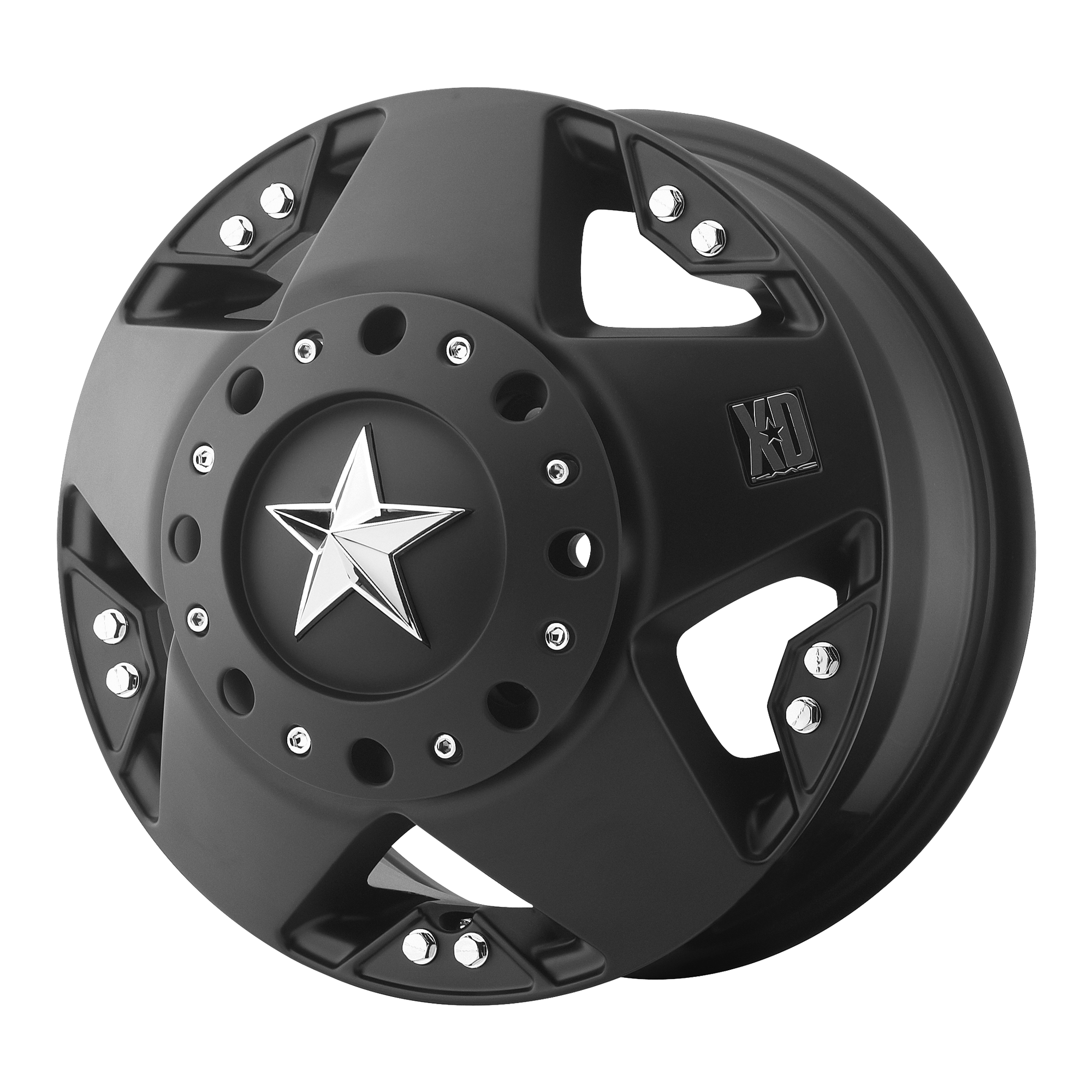 ROCKSTAR 16x6 8x165.10 DUALLY MATTE BLACK FRONT (111 mm) - Tires and Engine Performance