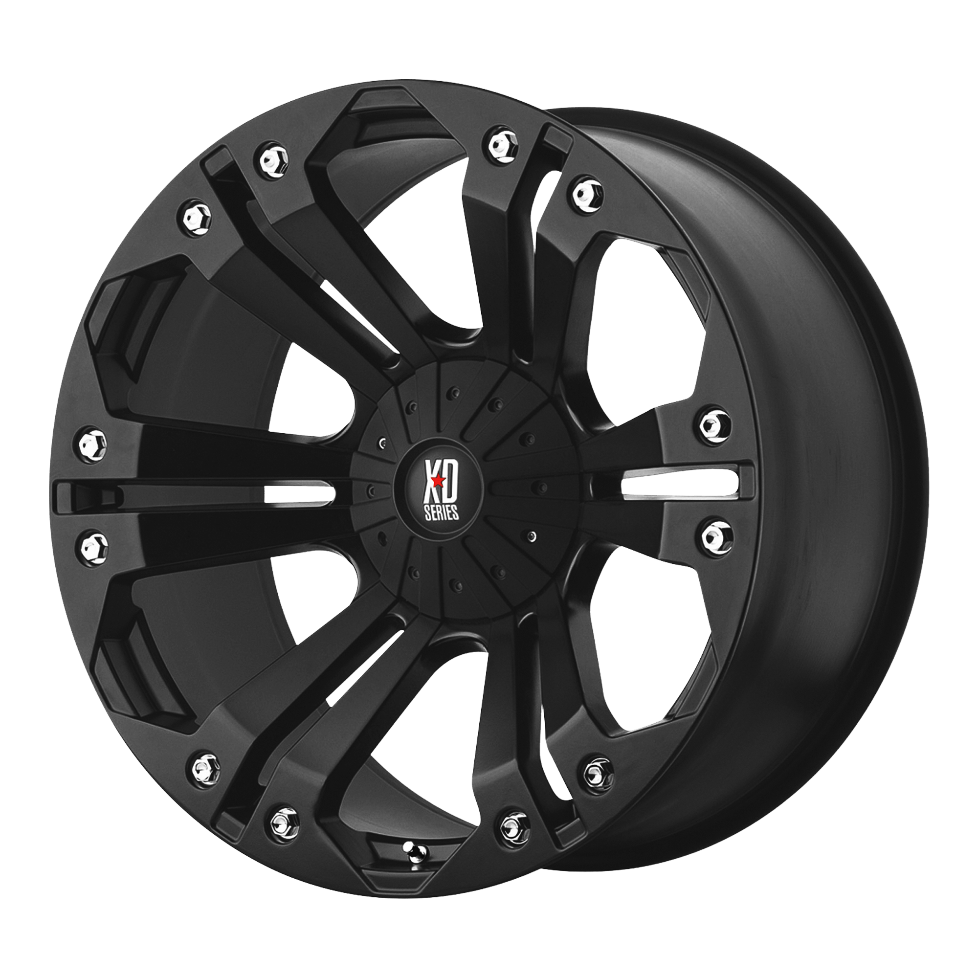 MONSTER 18x9 6x135.00/6x139.70 MATTE BLACK (-12 mm) - Tires and Engine Performance