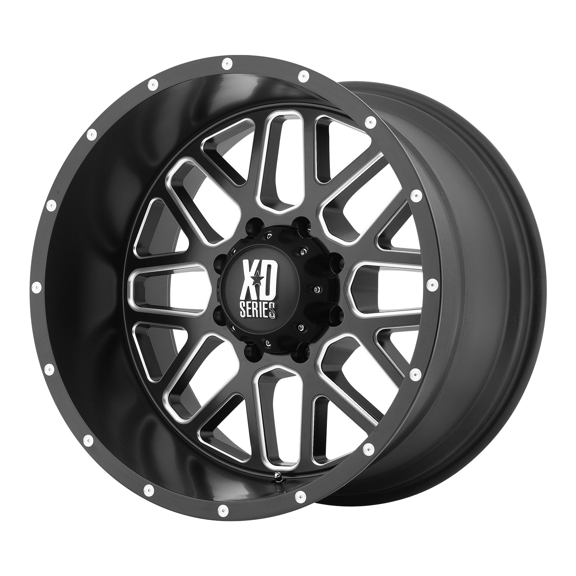 GRENADE 20x10 8x165.10 SATIN BLACK MILLED (-24 mm) - Tires and Engine Performance