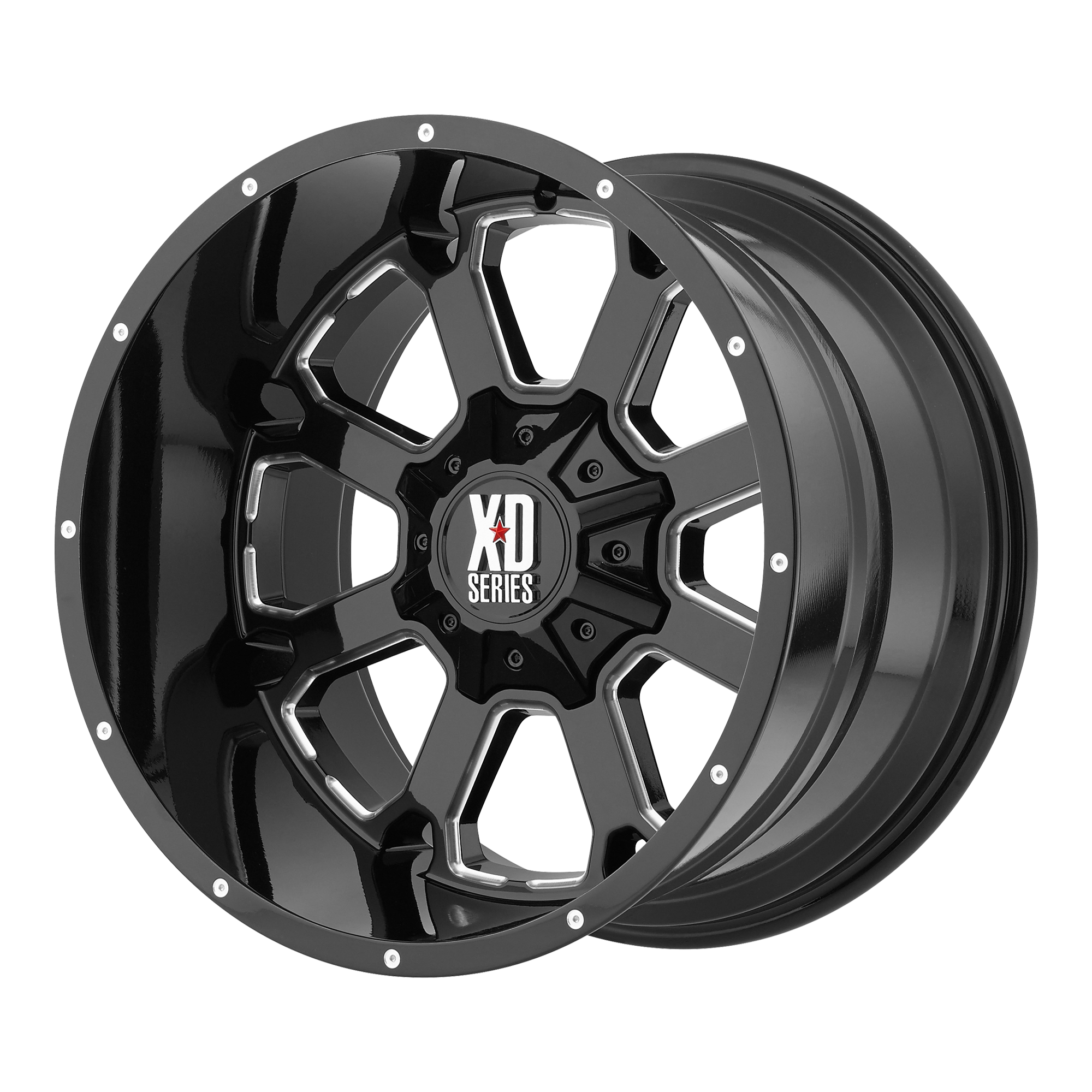 BUCK 25 20x10 8x180.00 GLOSS BLACK MILLED (-24 mm) - Tires and Engine Performance