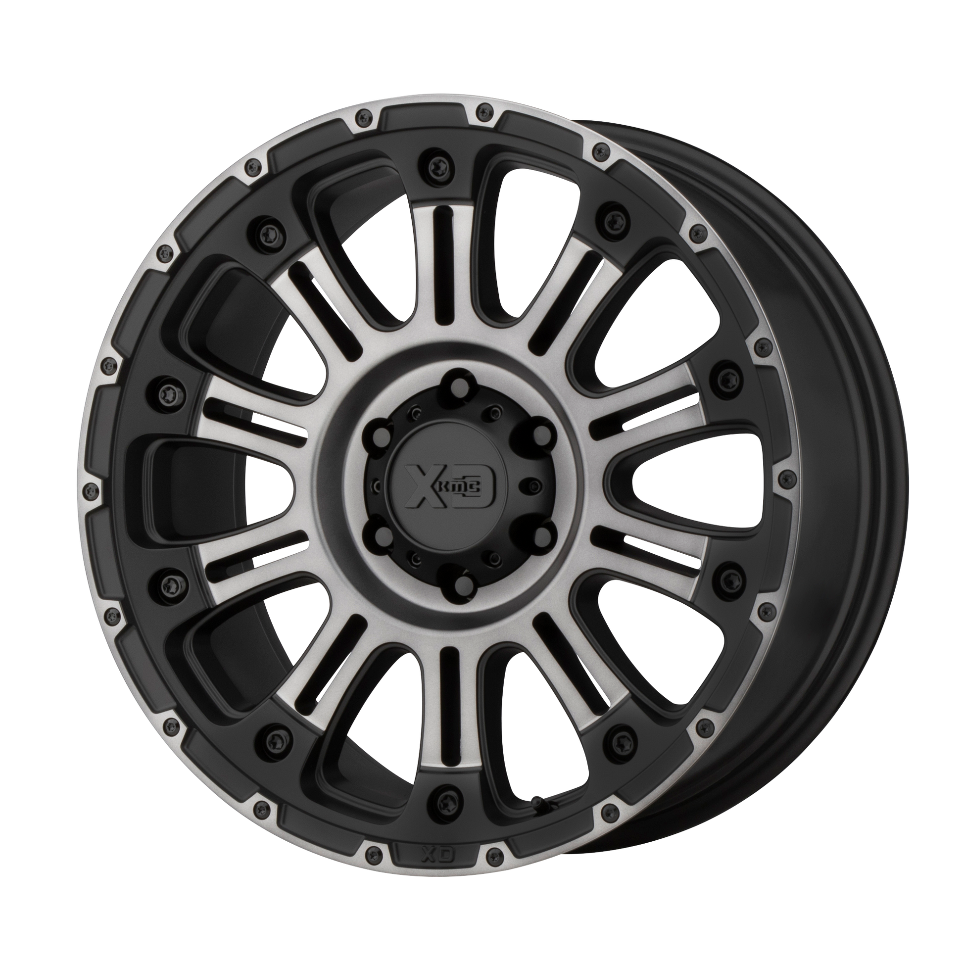 HOSS II 20x12 8x170.00 SATIN BLACK MACH W/ GRAY TINT (-44 mm) - Tires and Engine Performance
