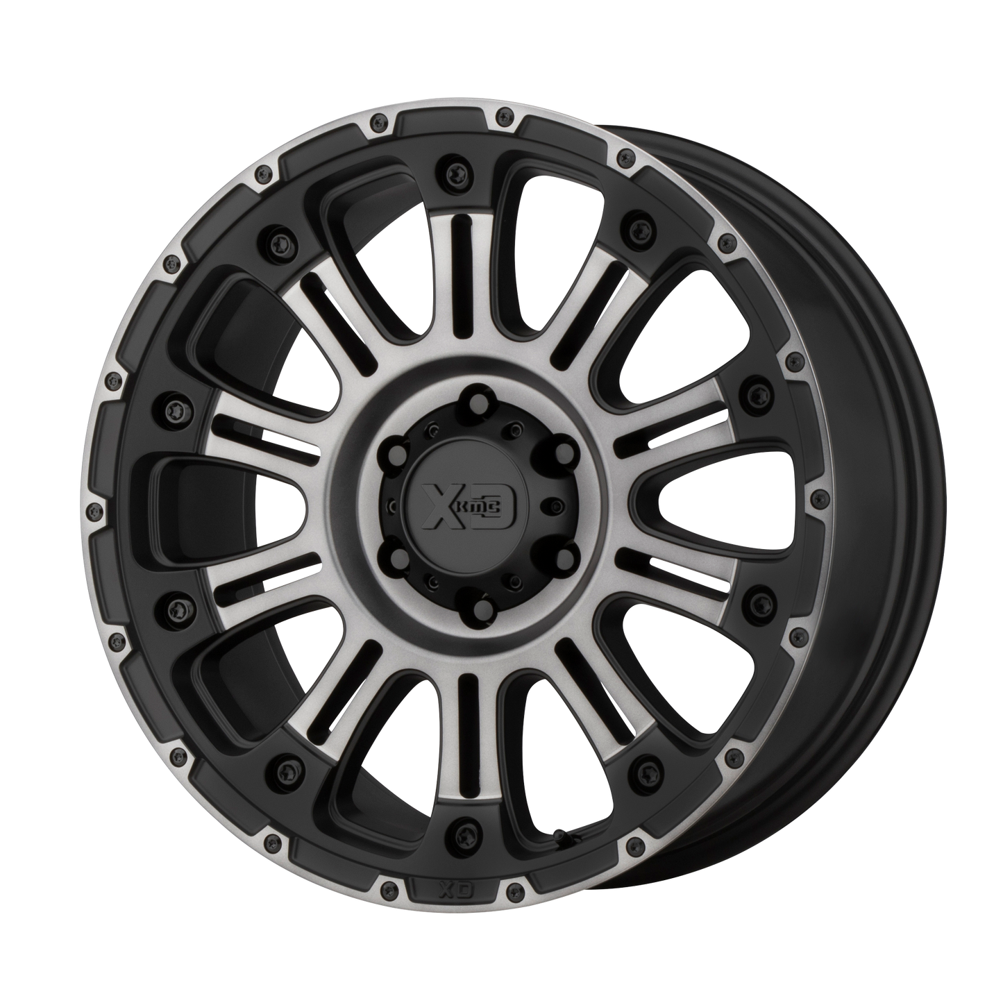 HOSS II 17x9 6x139.70 SATIN BLACK MACH W/ GRAY TINT (18 mm) - Tires and Engine Performance