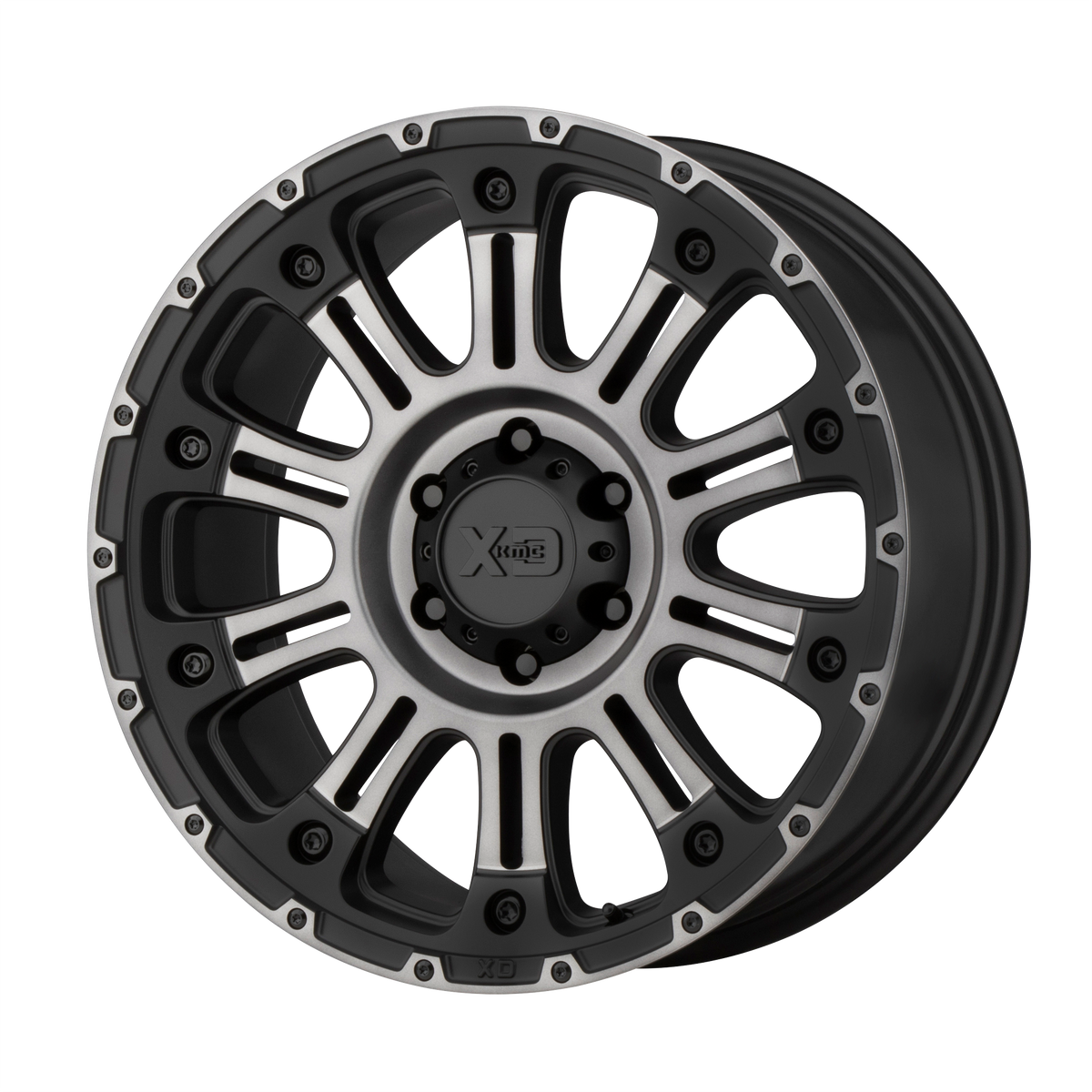 HOSS II 17x9 6x139.70 SATIN BLACK MACH W/ GRAY TINT (18 mm) - Tires and Engine Performance