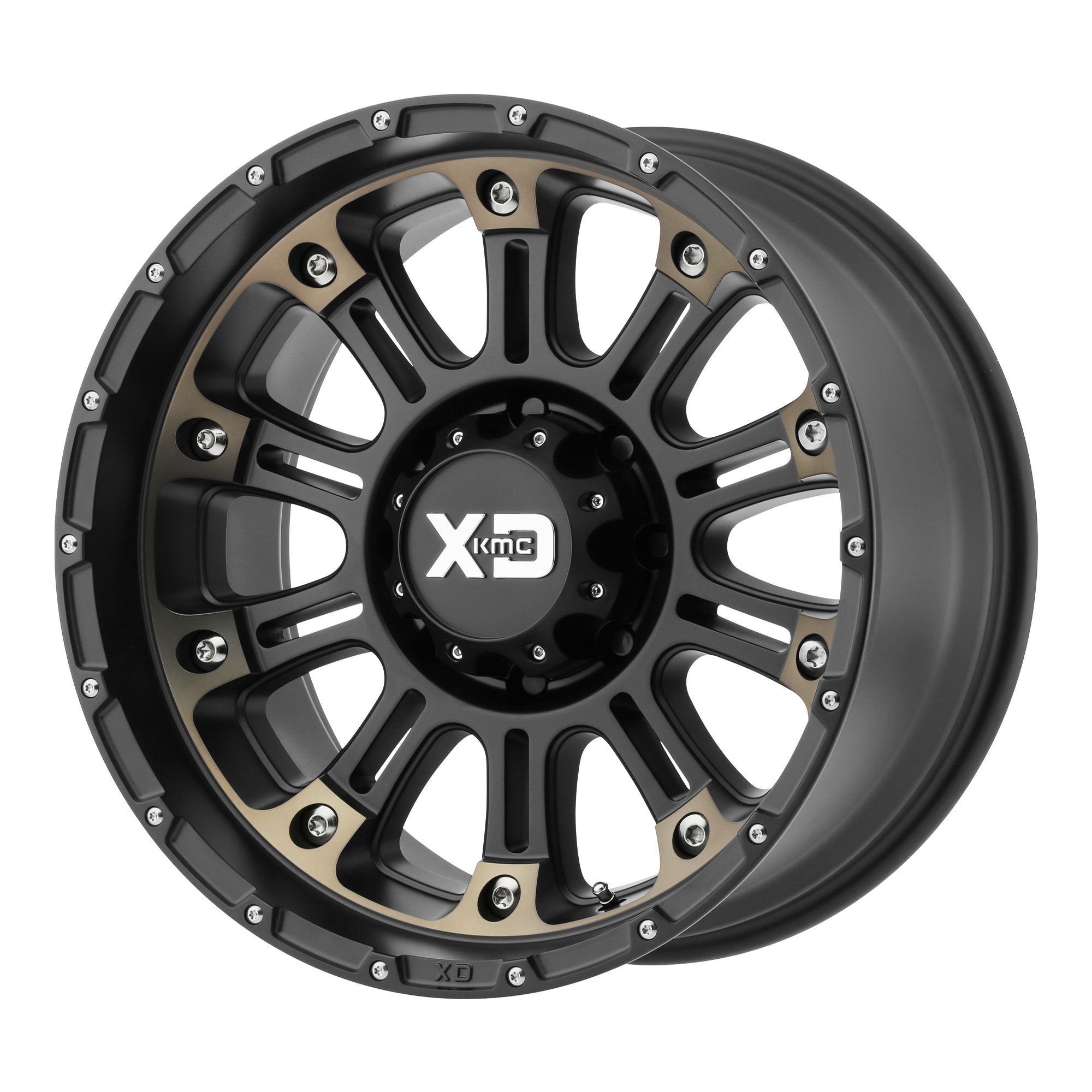 HOSS II 22x10 8x170.00 SATIN BLACK MACH W/ DARK TINT (-18 mm) - Tires and Engine Performance