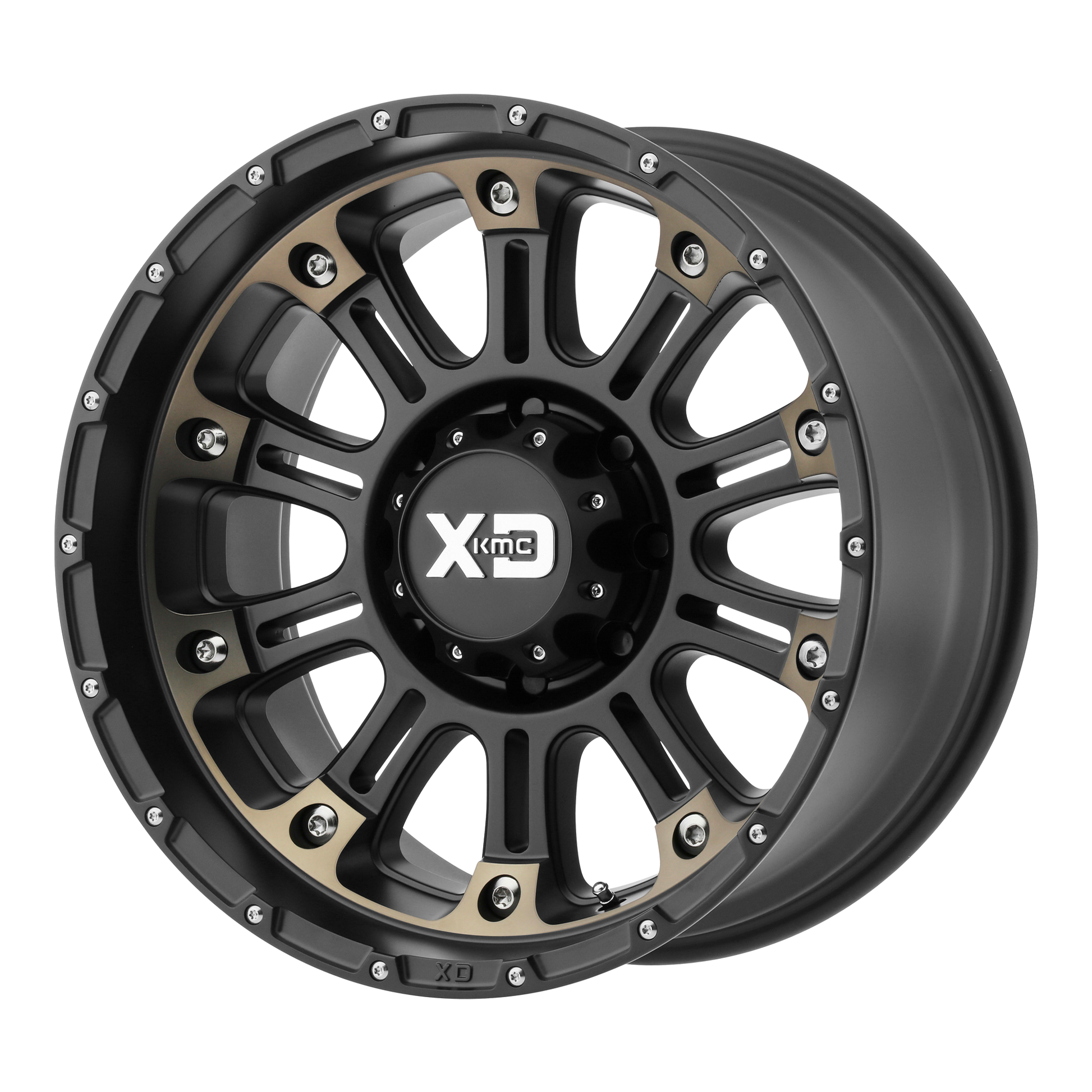 HOSS II 20x10 5x127.00 SATIN BLACK MACH W/ DARK TINT (-24 mm) - Tires and Engine Performance