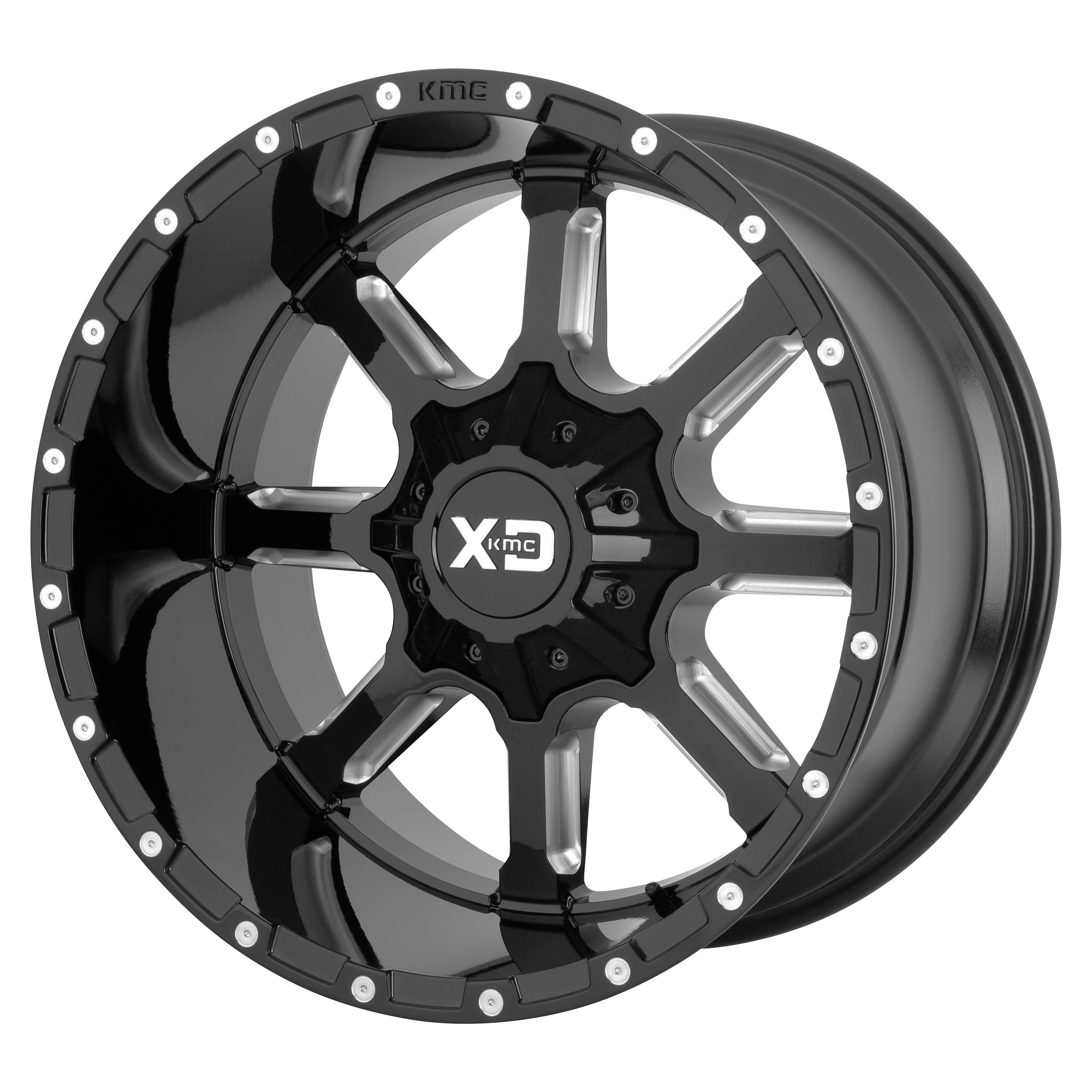 MAMMOTH 22x12 8x170.00 GLOSS BLACK MILLED (-44 mm) - Tires and Engine Performance