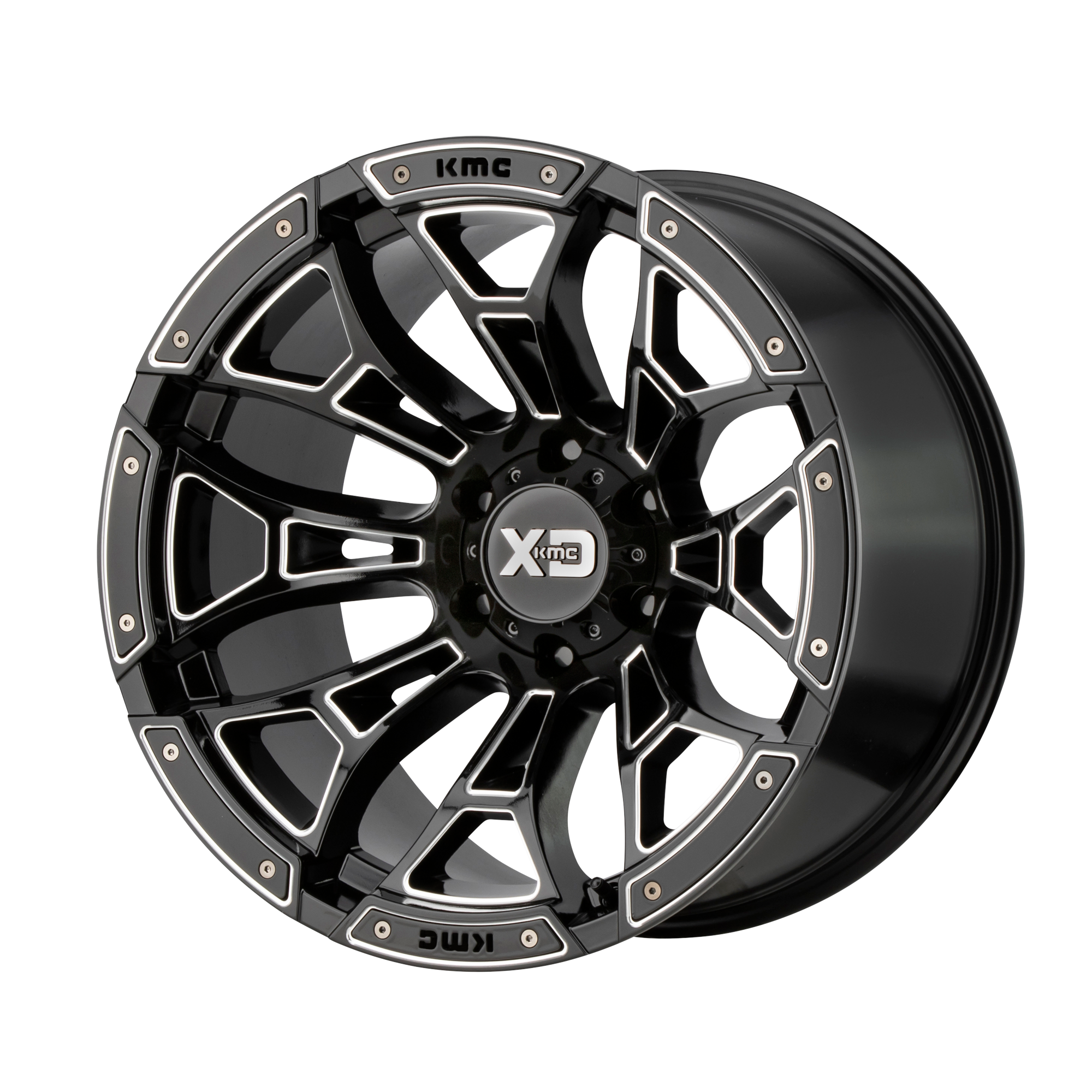 BONEYARD 20x9 5x127.00 GLOSS BLACK MILLED (0 mm) - Tires and Engine Performance