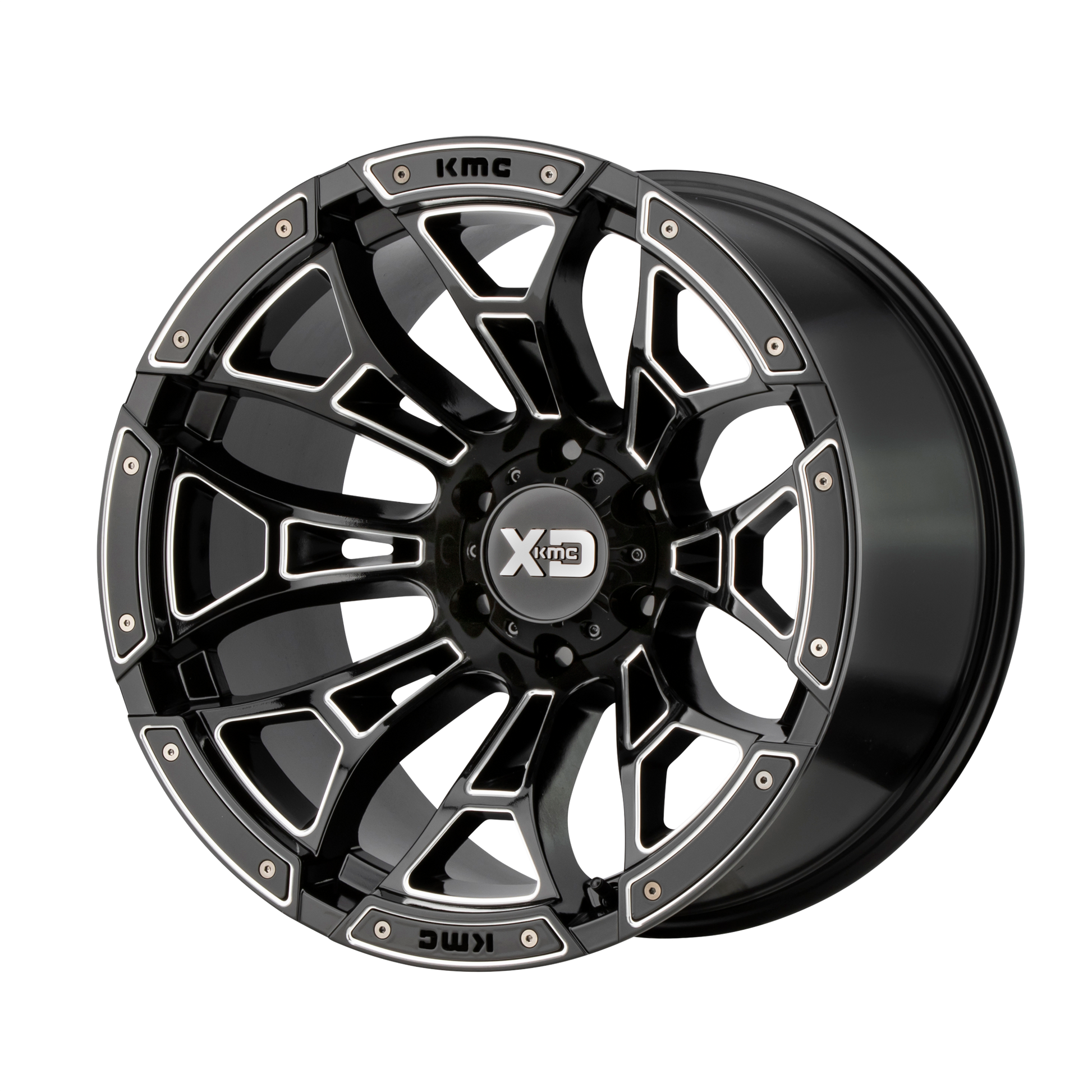 BONEYARD 18x10 5x127.00 GLOSS BLACK MILLED (-18 mm) - Tires and Engine Performance