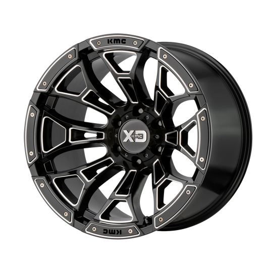 BONEYARD 18x9 5x127.00 GLOSS BLACK MILLED (0 mm) - Tires and Engine Performance