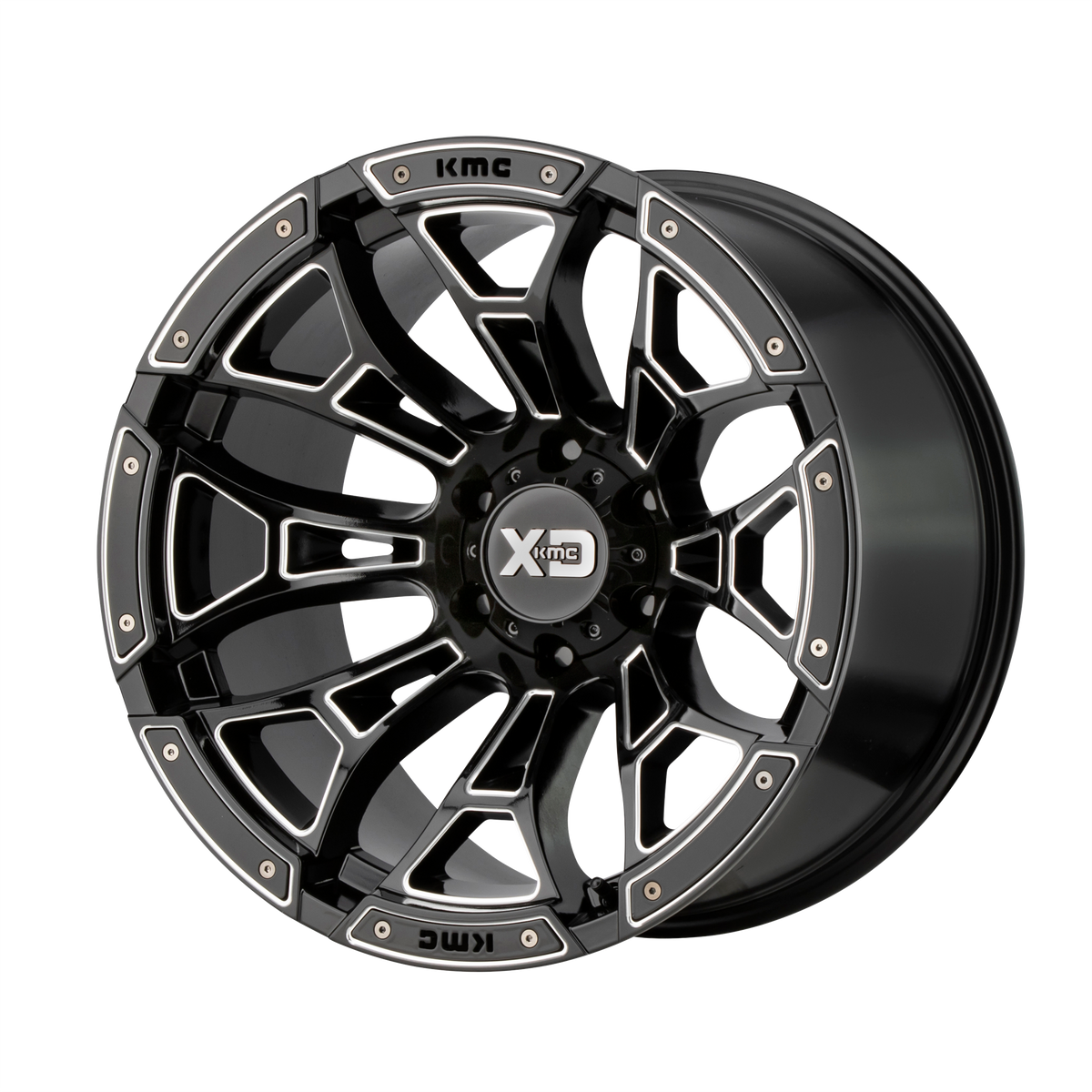 BONEYARD 18x10 8x165.10 GLOSS BLACK MILLED (-18 mm) - Tires and Engine Performance