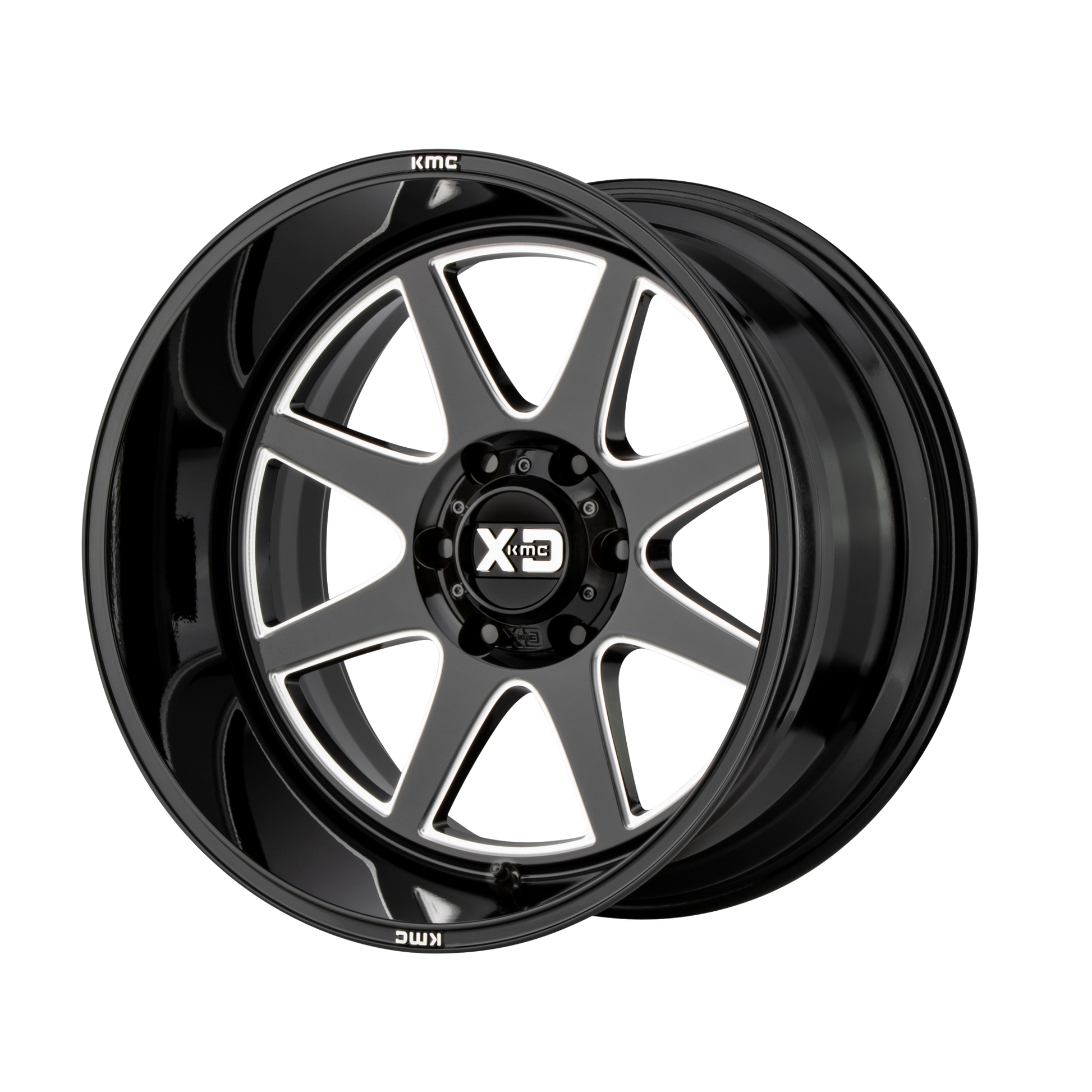 PIKE 20x9 5x127.00 GLOSS BLACK MILLED (18 mm) - Tires and Engine Performance