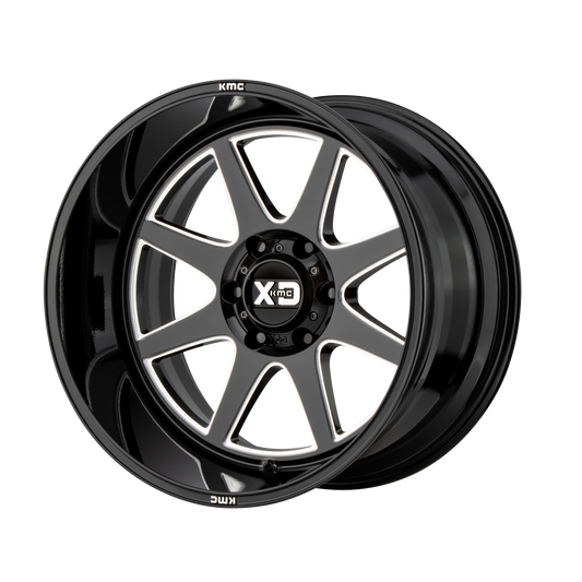 PIKE 22x12 6x135.00 GLOSS BLACK MILLED (-44 mm) - Tires and Engine Performance