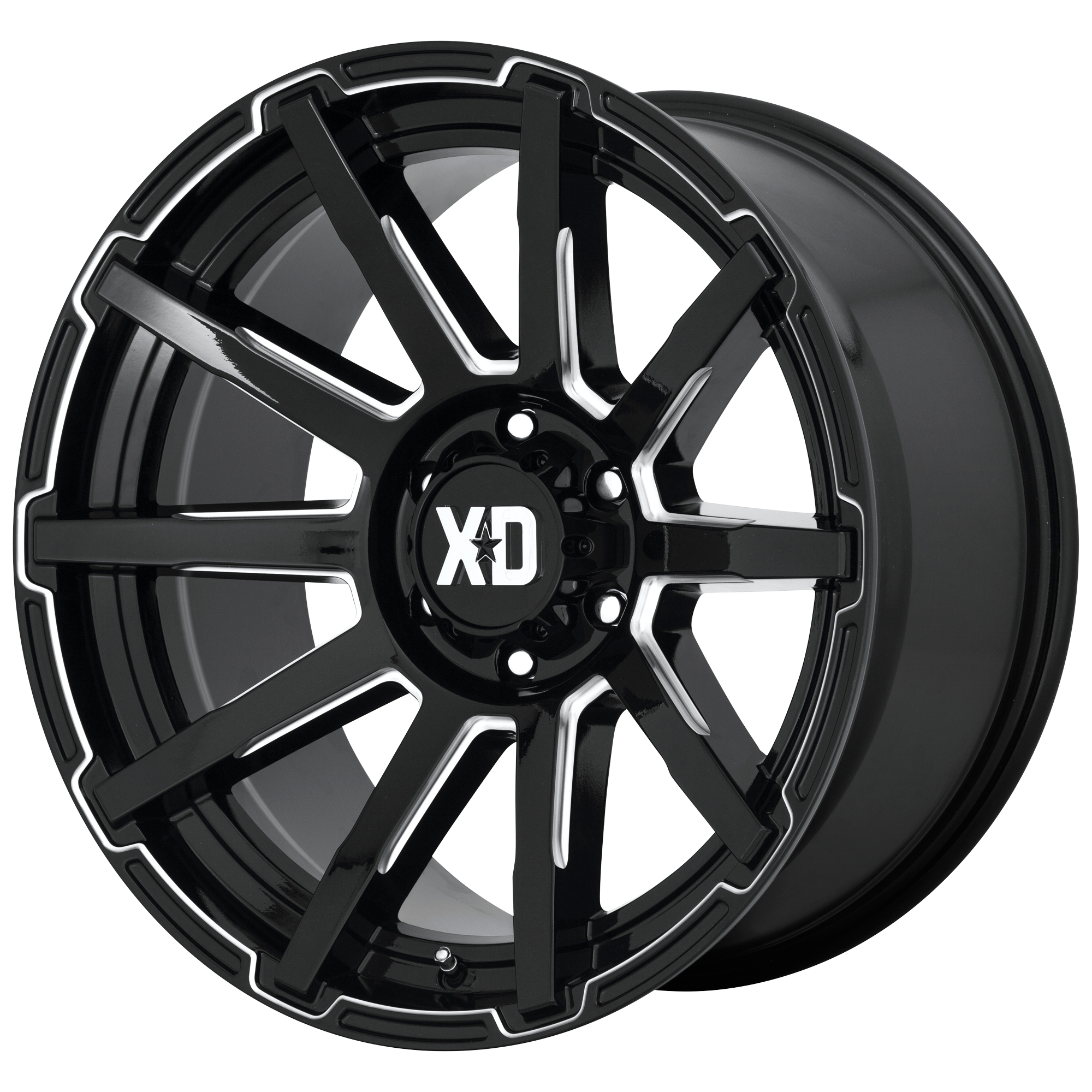 OUTBREAK 18x9 6x120.00 GLOSS BLACK MILLED (12 mm) - Tires and Engine Performance