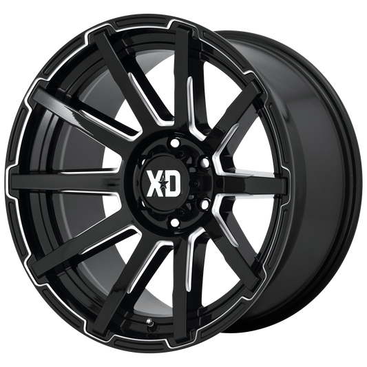 OUTBREAK 20x9 6x114.30 GLOSS BLACK MILLED (18 mm) - Tires and Engine Performance