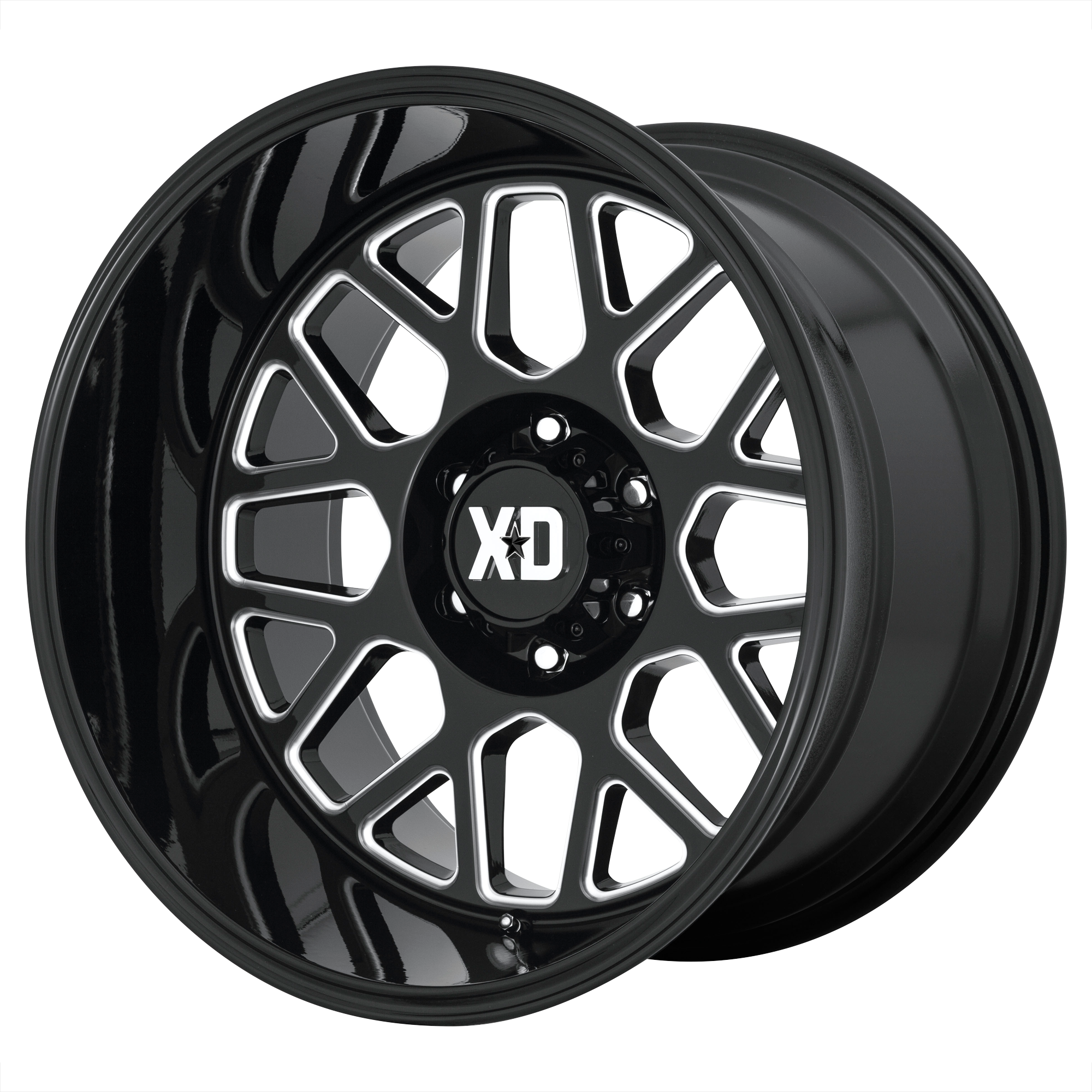 GRENADE 2 20x10 8x170.00 GLOSS BLACK MILLED (-18 mm) - Tires and Engine Performance