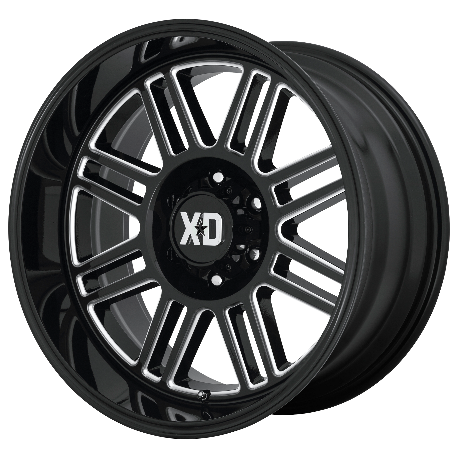 CAGE 20x9 6x139.70 GLOSS BLACK MILLED (0 mm) - Tires and Engine Performance