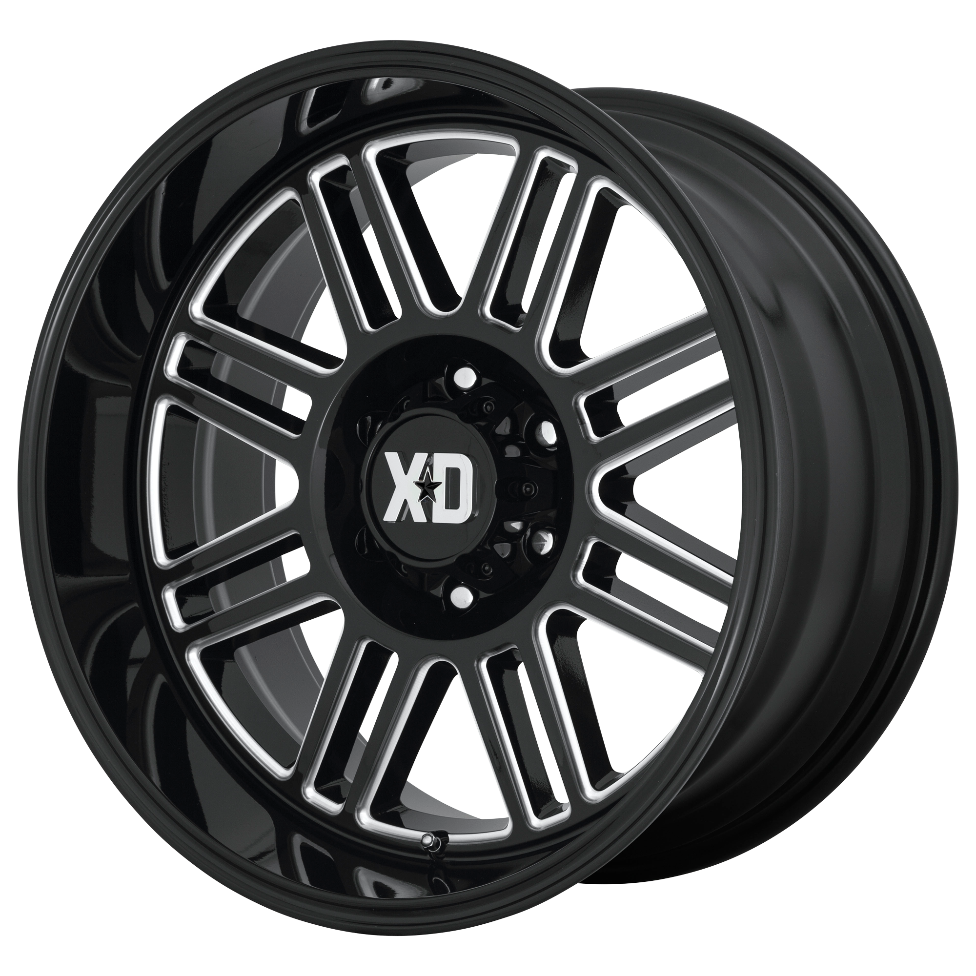 CAGE 20x9 8x165.10 GLOSS BLACK MILLED (0 mm) - Tires and Engine Performance