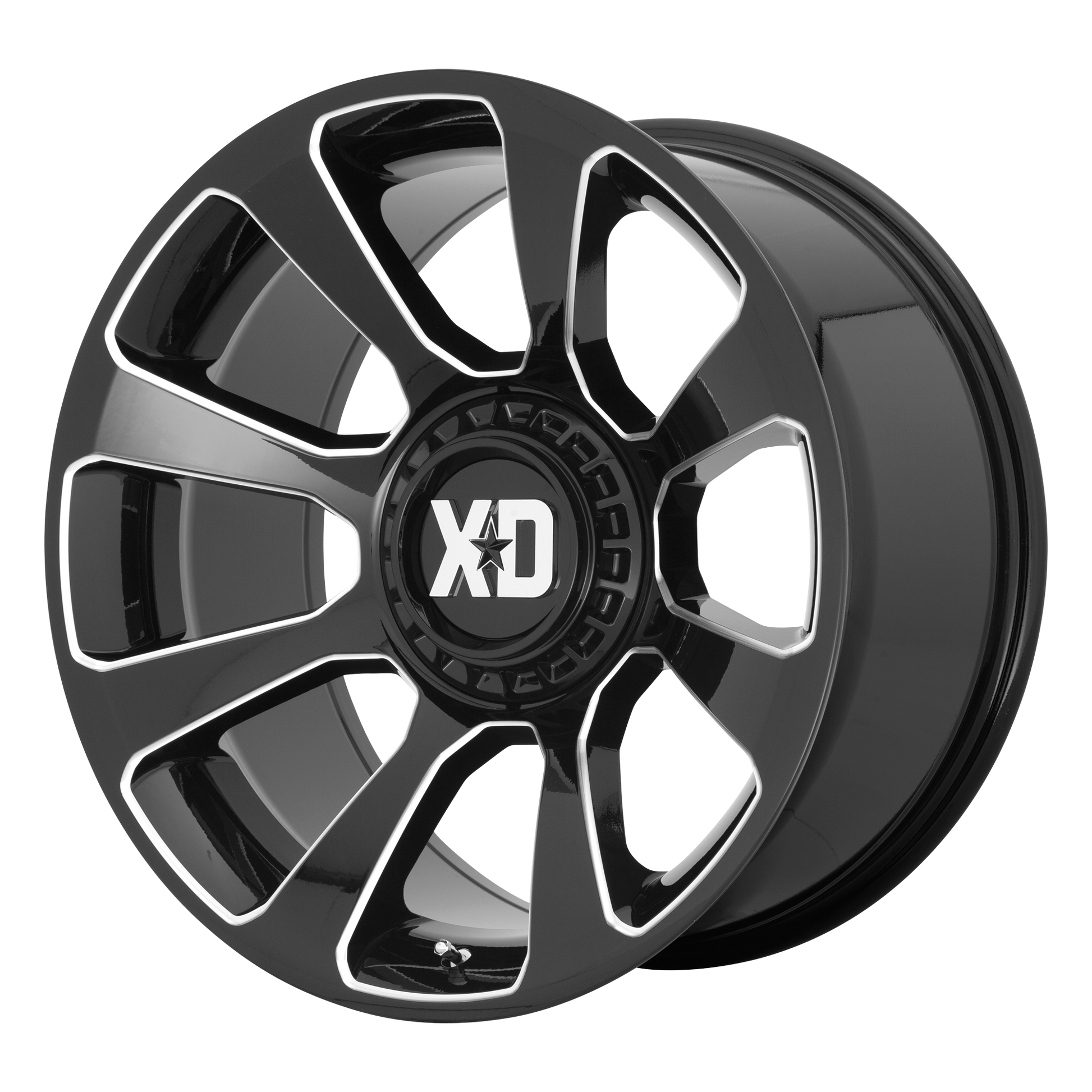 REACTOR 20x9 5x139.70/5x150.00 GLOSS BLACK MILLED (18 mm) - Tires and Engine Performance