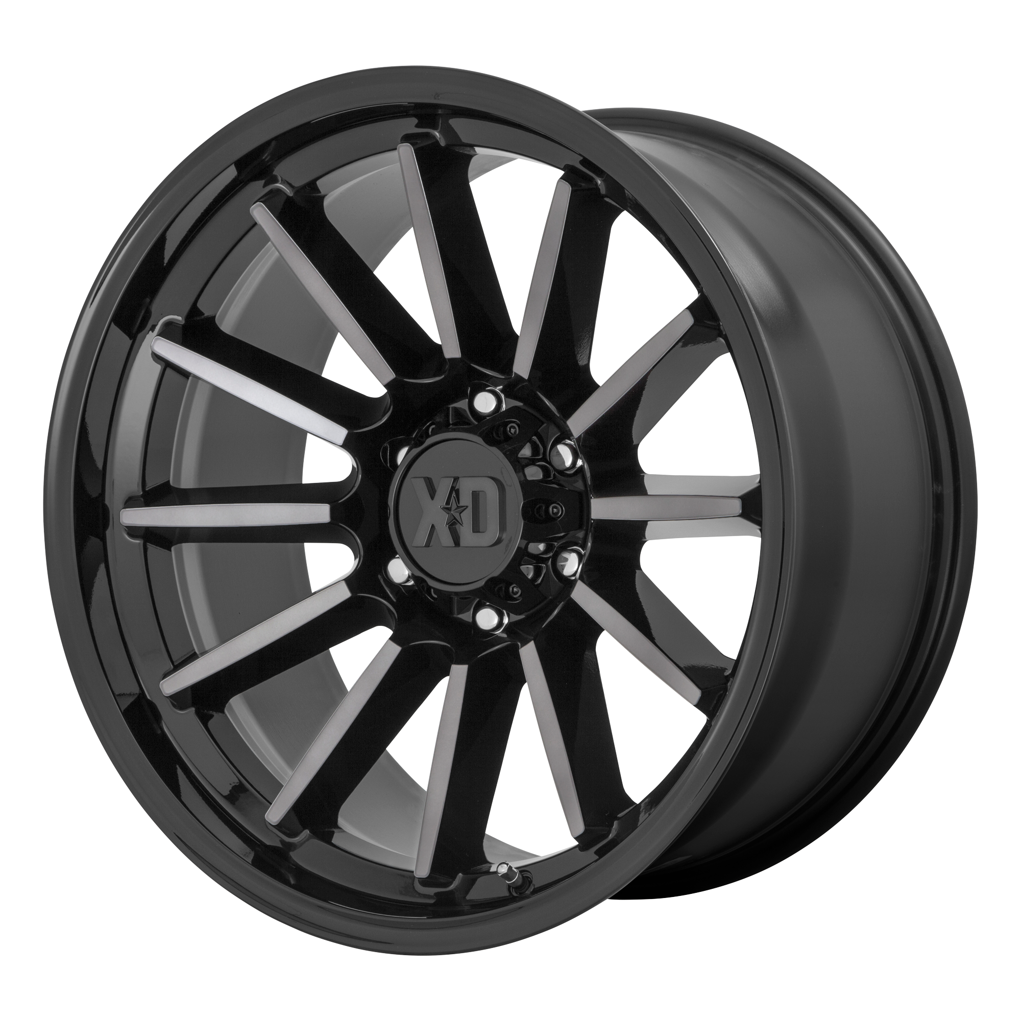 XD855 20x10 6x139.70 GLOSS BLACK MACHINED W/ GRAY TINT (-18 mm) - Tires and Engine Performance