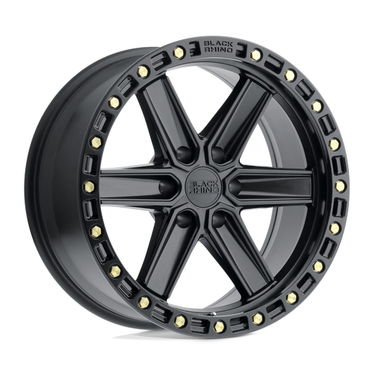 Black Rhino HENDERSON 18X9 0 6X135/6X135 MATTE BLACK W/ BRASS BOLTS
