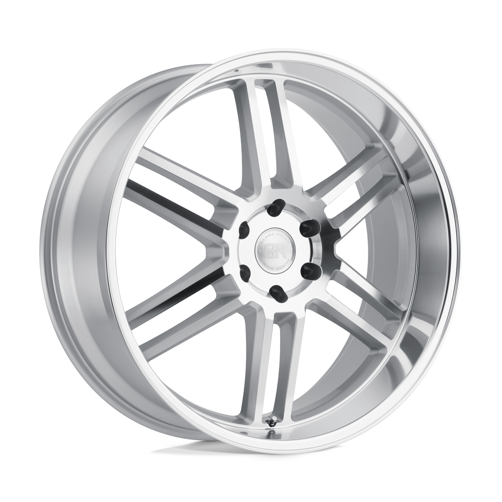 Black Rhino KATAVI 24X10 30 6X135/6X135 SILVER W/ MIRROR-CUT FACE