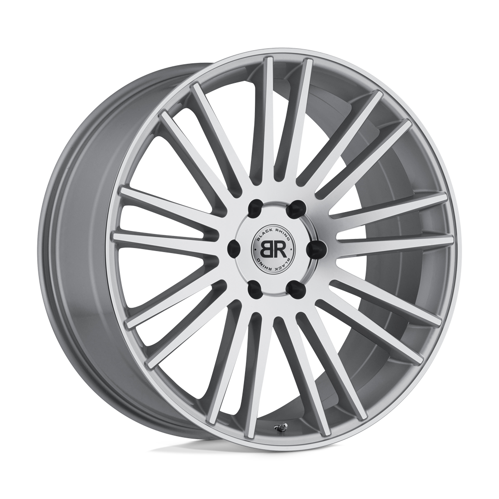 Black Rhino KRUGER 22X9.5 25 6X139.7/6X5.5 SILVER W/ MIRROR-CUT FACE