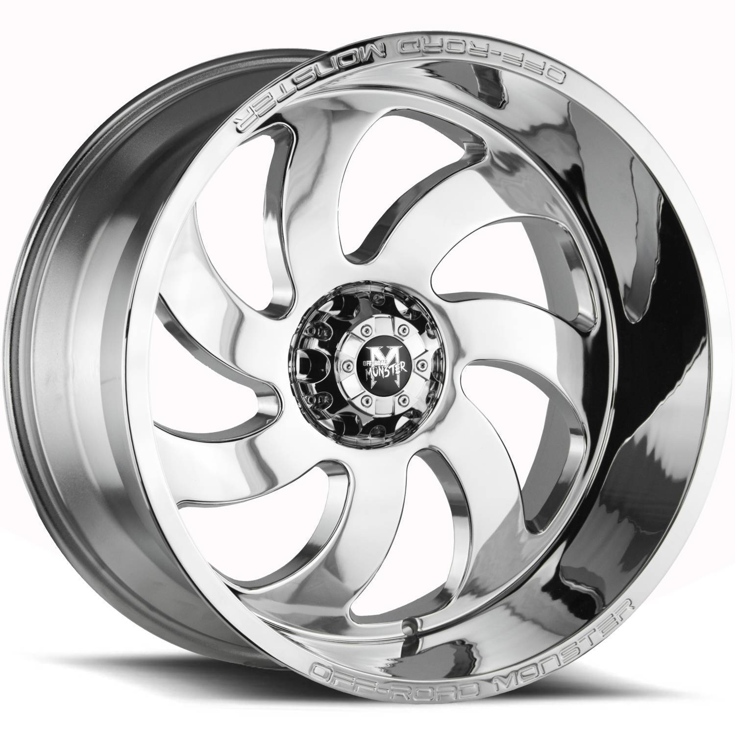 Off-Road Monster M07 24x12 -44 6x139.7 (6x5.5) Chrome - Tires and Engine Performance