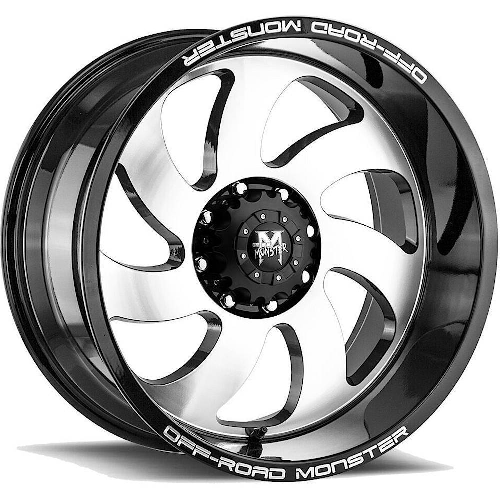 Off-Road Monster M07 20x10 -19 6x139.7 (6x5.5) Black and Brushed Face - Tires and Engine Performance
