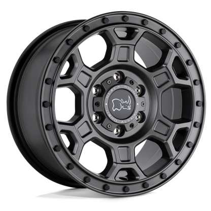 Black Rhino MIDHILL 17X8 45 5X130/5X130 MATTE GUNMETAL W/ BLACK BOLTS