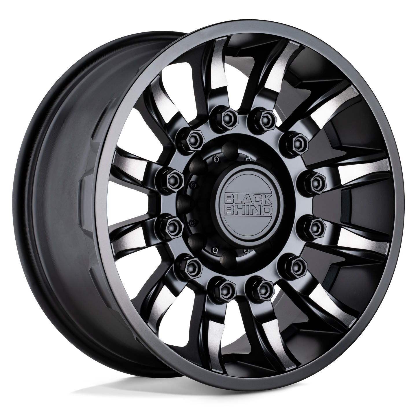 Black Rhino MISSION 17X8.5 0 6X139.7/6X5.5 MATTE BLACK W/ MACHINED TINTED SPOKES