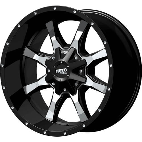 Moto Metal MO970 20x9 0 6x135/6x139.7 (6x5.5) Black and Machine - Tires and Engine Performance