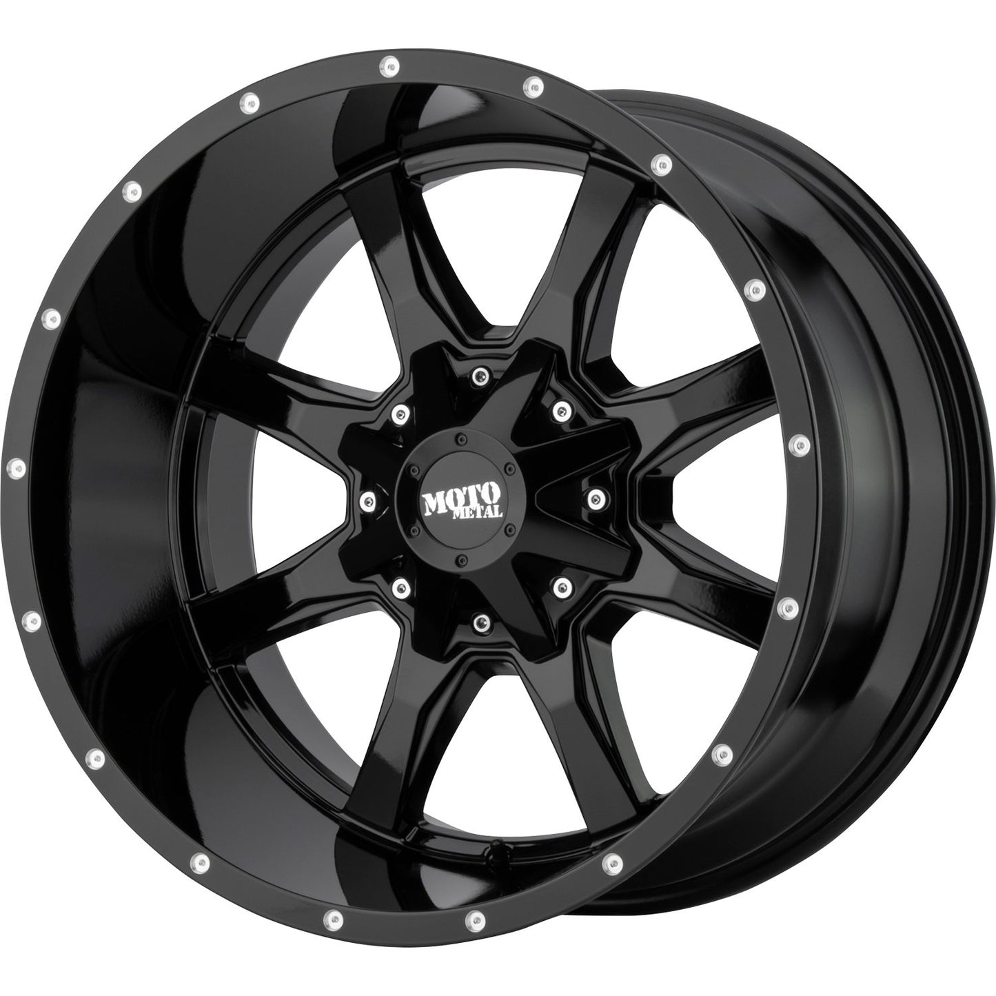 Moto Metal MO970 18x10 -24 5x127 (5x5)/5x139.7 (5x5.5) Gloss Black - Tires and Engine Performance