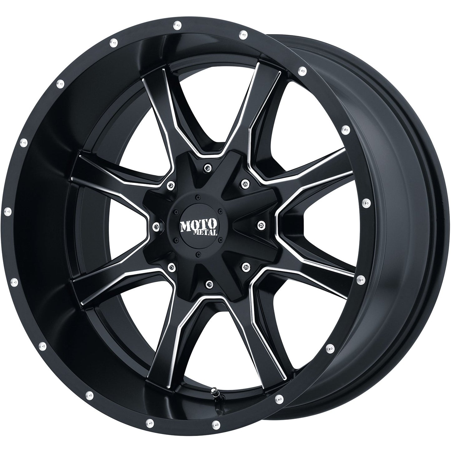 Moto Metal MO970 18x9 18 8x165.1 (8x6.5) Satin Black Milled - Tires and Engine Performance